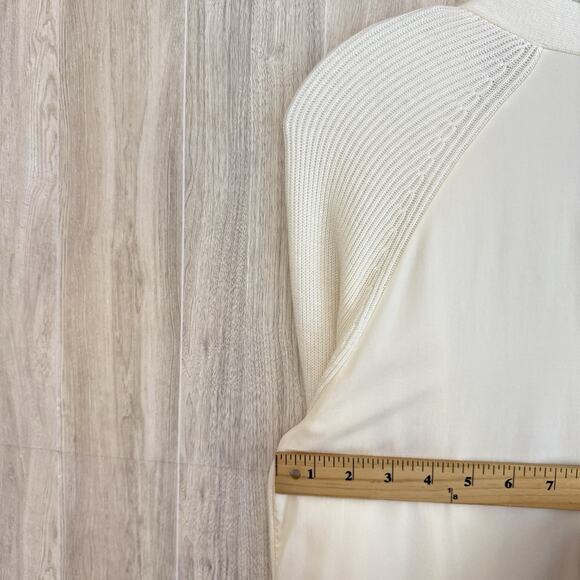 Lululemon Cardigan Womens Size 2 Still At Ease Wrap Ivory Cashmere Blend FLAW - Picture 15 of 16